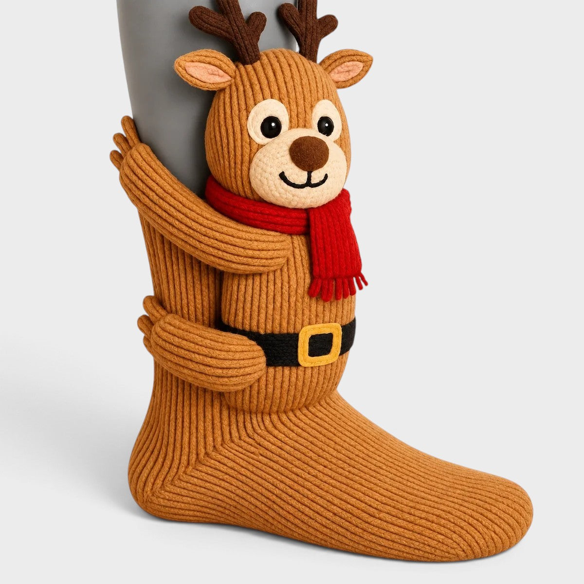 Marian Reindeer socks, front view