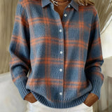 Joan | Plaid Knit Shirt Jacket