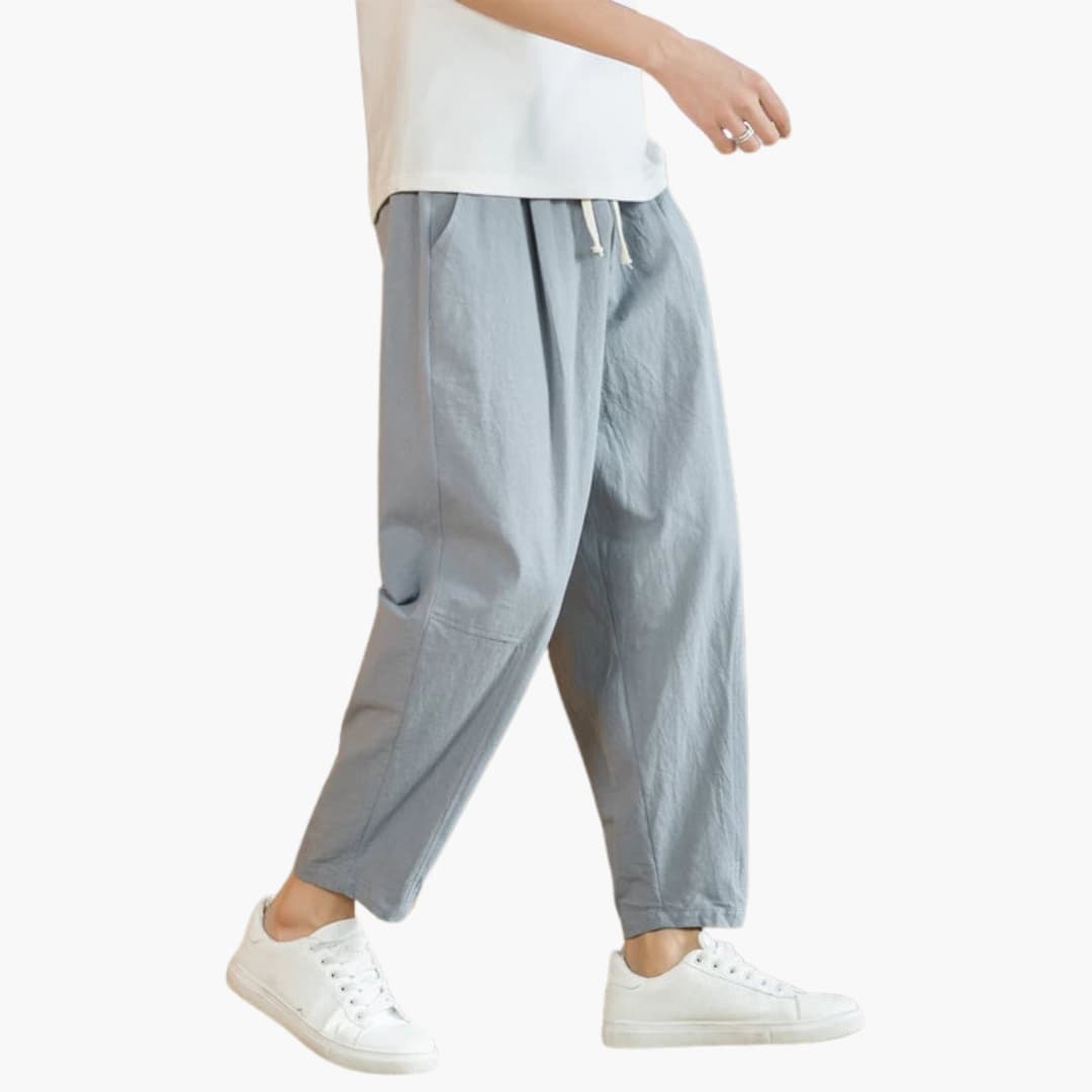 Lance men's loose tapered pants in Gray, view 7