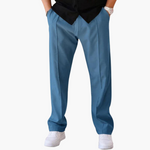 Donovan men's everyday textured straight leg pants in Blue, view 10