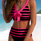 Molly | High-Waisted Striped Bikini