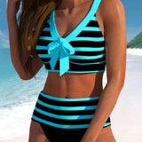 Molly | High-Waisted Striped Bikini