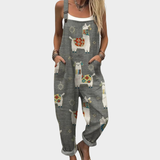 Hannah | Llama Print Overalls