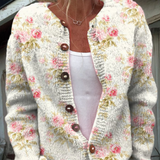 Naomi - Vintage Floral Knit Cardigan