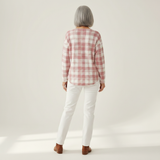 Emma blush plaid waffle knit sweater, view 5