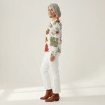Olivia Christmas tree and gift waffle knit sweater, view 4