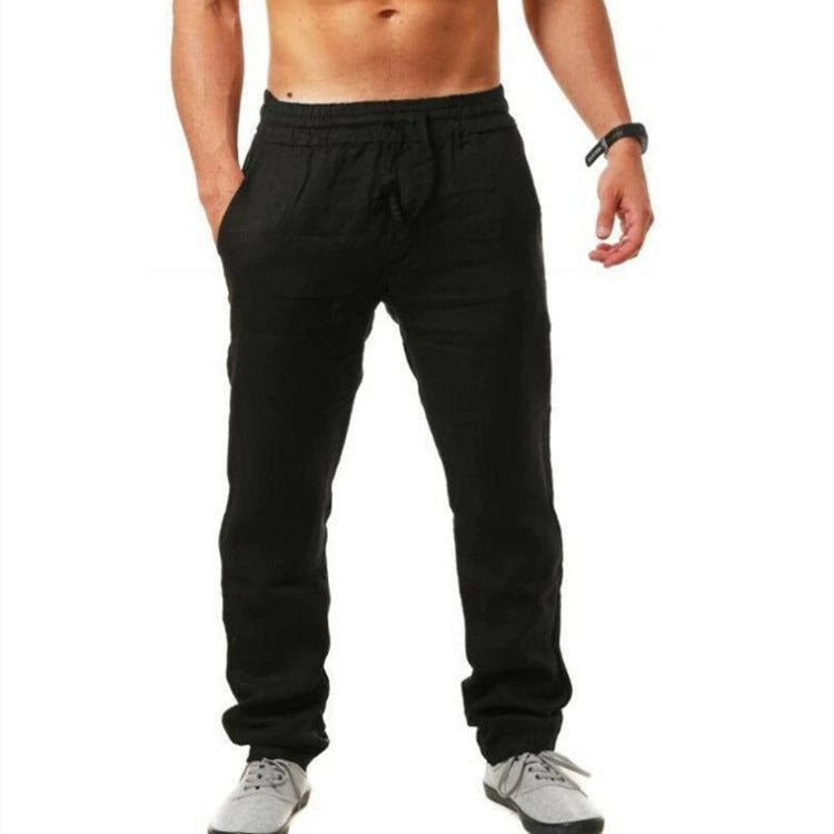 Harvey men's breathable drawstring pants in Black, view 4
