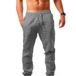 Harvey men's breathable drawstring pants in Gray, view 6