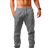 Harvey men's breathable drawstring pants in Gray, view 6