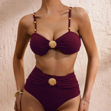 Tiffany | High-Waisted Bikini with Shell Detail