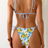 Candace | Lemon Print Triangle Bikini