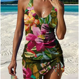 Aurora | Floral Print Tummy Control Tankini with Shorts