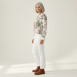 Luna winter landscape waffle knit sweater, view 4