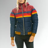 Chloe - Zip-Up Jacket with Rainbow Stripes