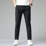 Conrad men's four way stretch waist size pants in Black, front view