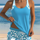 Leslie | Tank Top Swimsuit with Printed Boxer Shorts
