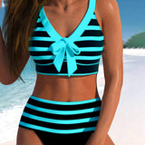 Molly | High-Waisted Striped Bikini