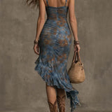 Joanna - Asymmetrical Boho Dress with Ruffles