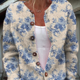 Bailey | Blue Floral Knit Cardigan