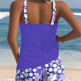 Leslie | Tank Top Swimsuit with Printed Boxer Shorts