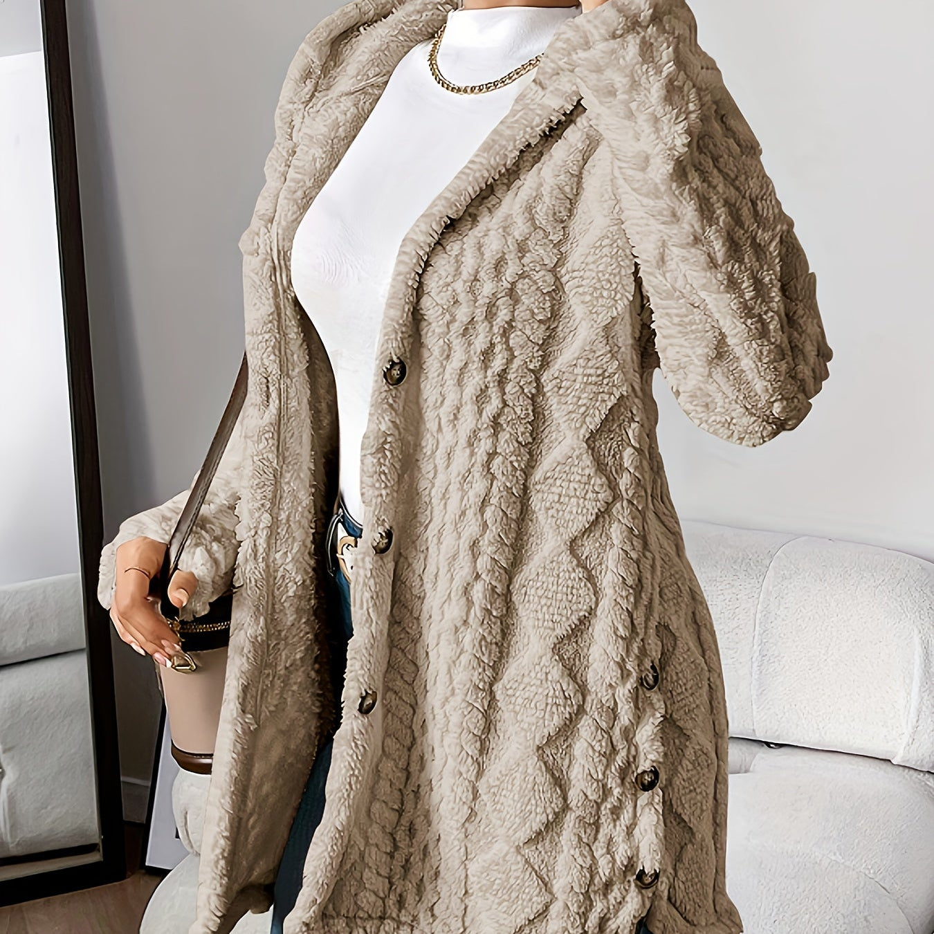 Sara - Fleece Hooded Coat