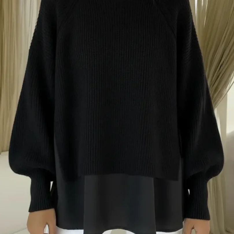 Janet | Layered-Look Knit Sweater