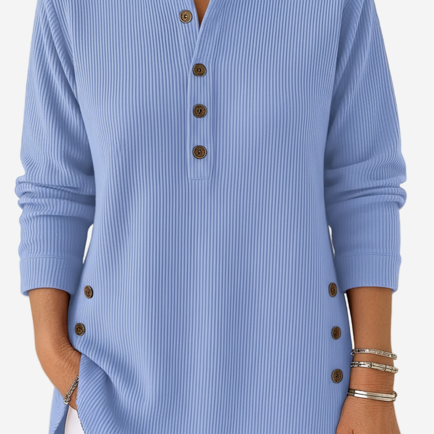 Kylie – Long Sleeve Solid Knit Sweater