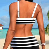Molly | High-Waisted Striped Bikini