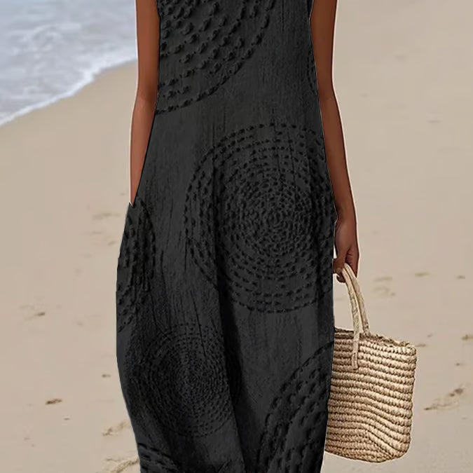 Sadie - Textured Sleeveless Maxi Dress