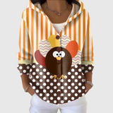 Beatrice - Turkey and Polka Dot Hooded Cardigan