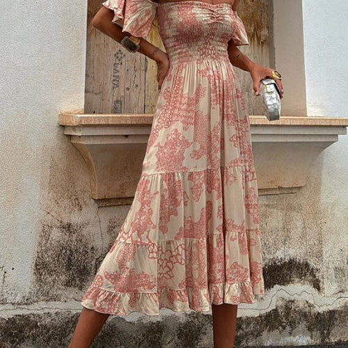 Isabella - Off Shoulder Midi Dress