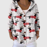 Carly - Christmas Dachshund Hooded Cardigan