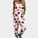 Natalie | Ladybug Print Overalls