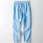 Ralph men's washed cotton drawstring pants in New Blue, view 4