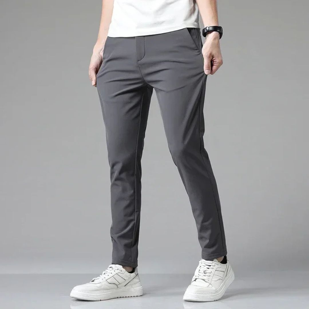 Conrad men's four way stretch waist size pants in Anthracite, view 2
