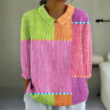 Ayda - Playful Patchwork Blouse