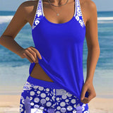 Leslie | Tank Top Swimsuit with Printed Boxer Shorts