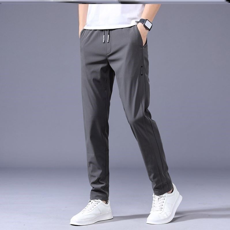 Sheldon men's lightweight tapered joggers in Gray, view 6