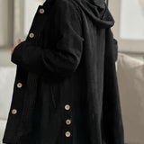 Abigail - Corduroy Hooded Cardigan