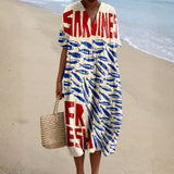 Catalina - Dress with Sardine Pattern