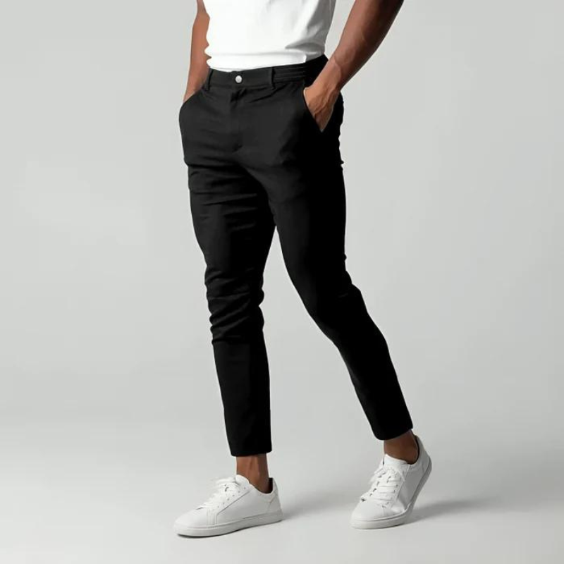 Holden men's premium stretch pants in Black, front view