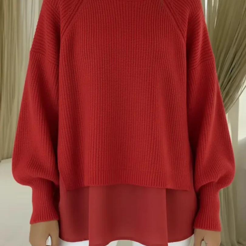 Janet | Layered-Look Knit Sweater