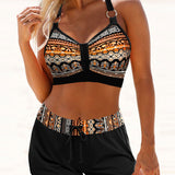 Gwen | High-Waisted Geometric Print Bikini
