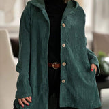 Abigail - Corduroy Hooded Cardigan