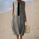 Nancy | Monochromatic Striped Dress