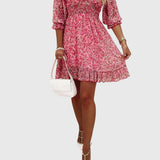 Stephanie - Floral Puff Sleeve Dress