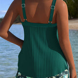 Sabrina | Striped Tankini with Swim Shorts