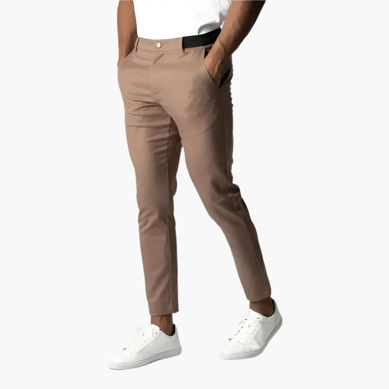 Sterling men's slim fit chino pants in Khaki, view 5