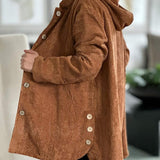 Abigail - Corduroy Hooded Cardigan