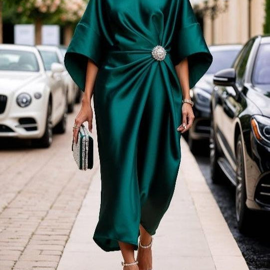 Savannah - Luxe Shimmer Satin Long Dress